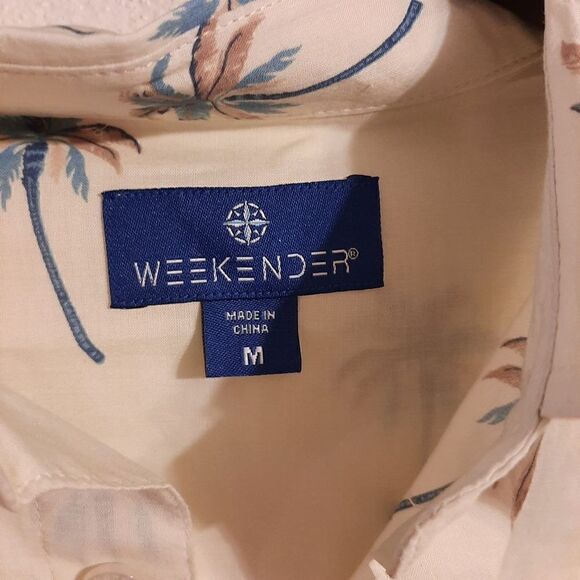 Weekender medium ivory palm tree button shirt - Picture 3 of 3